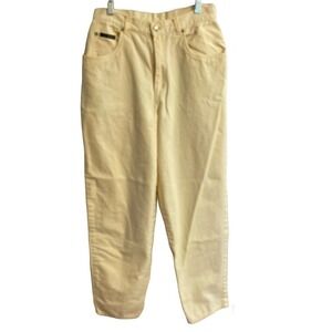 Vintage Lauren Ralph Lauren Size 10 High Rise Denim Yellow Boyfriend 80s…